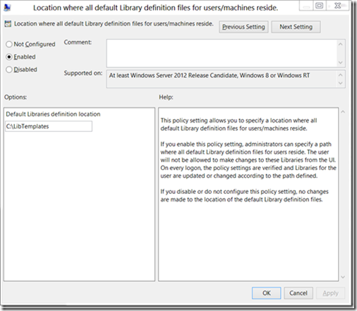 How to use Group Policy to configure default Library definition files ...